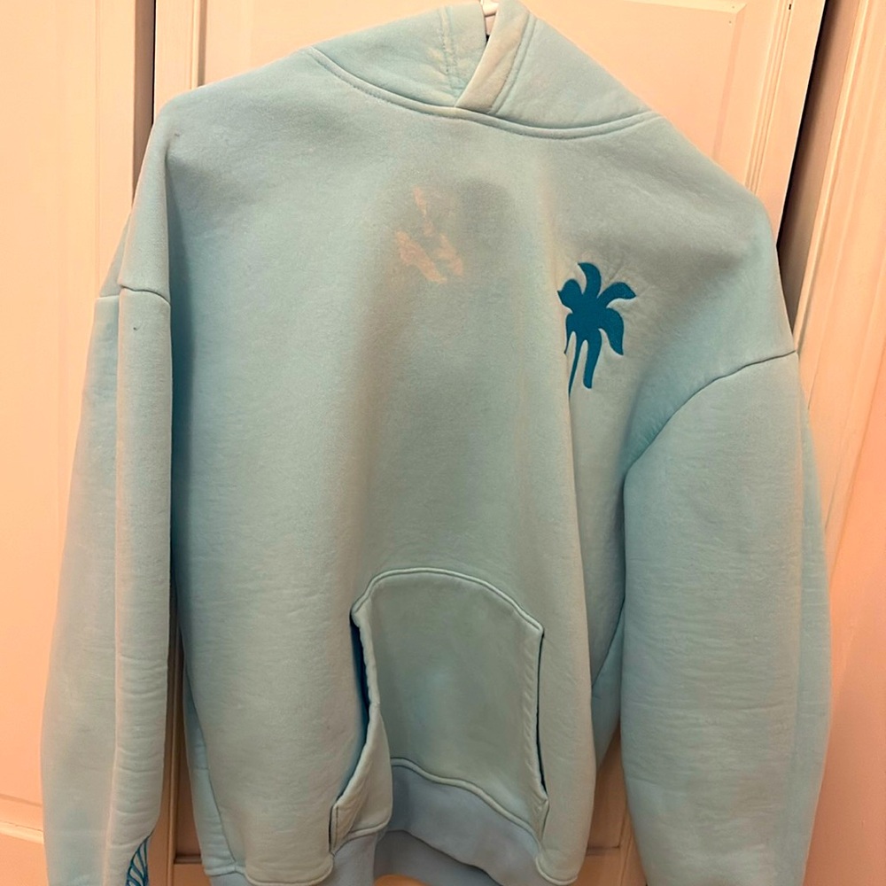 Pink Palm Puff hoodie!